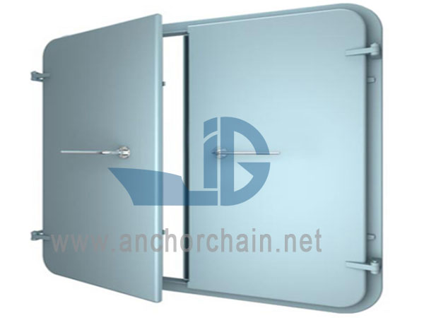 Puerta de acero de doble hoja estanca A60