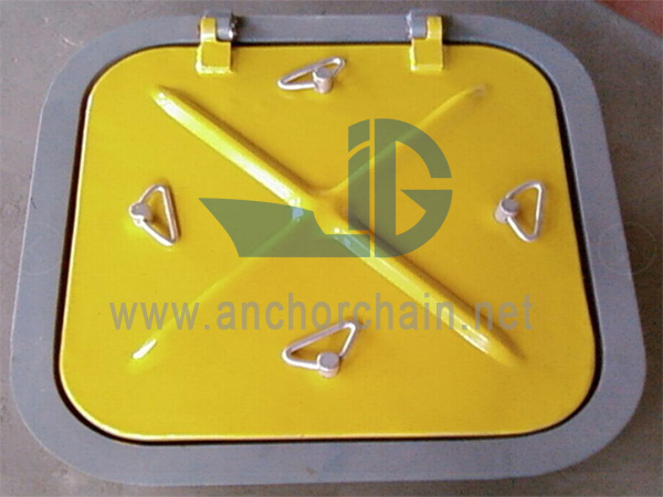 Tapa de escotilla hermética hundida rectangular de aluminio