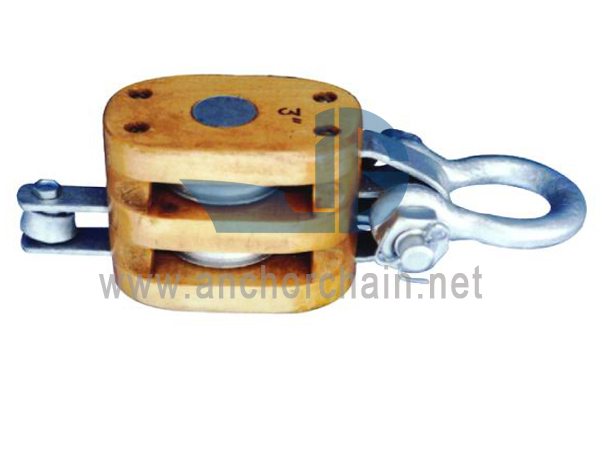 Bloque de madera americano simple con tipo de gancho giratorio