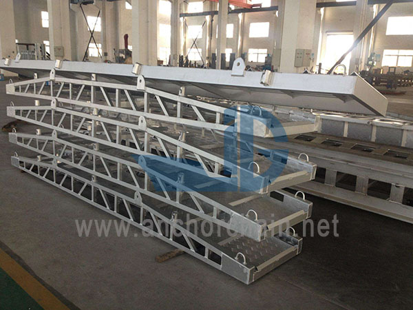 Pasarela de barco de aluminio tipo curva