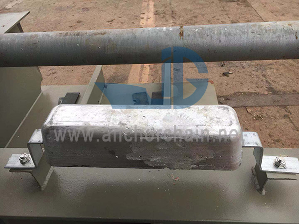 Ánodo de aluminio común para sistema de refrigeración de agua de mar