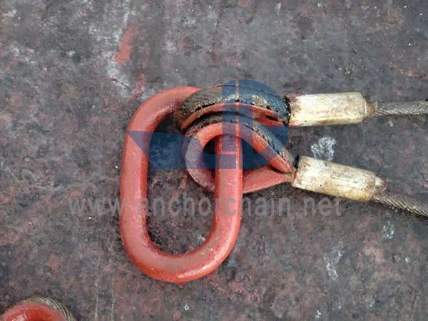 Eslinga de cable de alambre prensado de dos patas