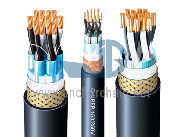 Cables de comunicación marinos apantallados ignífugos 250V