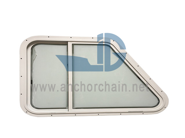 Ventana trapezoidal de aluminio marino
