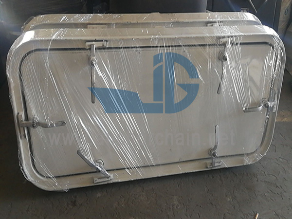 Puerta hermética de aluminio marino con cerradura para 6 perros