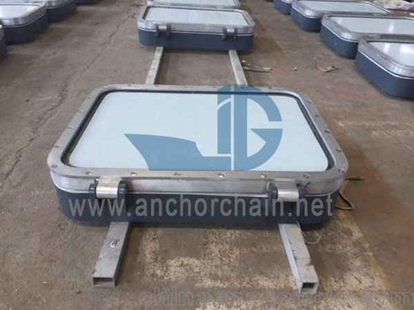 Ventana rectangular ignífuga soldada Marine Class A60