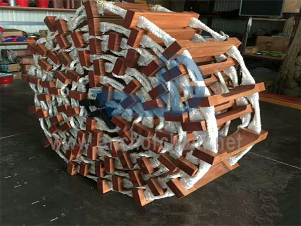 Escalera de cuerda de barco de montaje