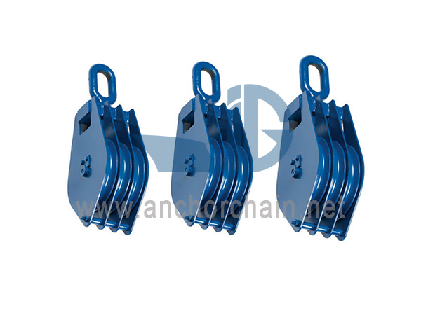 Bloques de cable de acero de rueda triple Samson