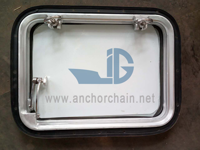 Ventana rectangular fija de aluminio para barcos