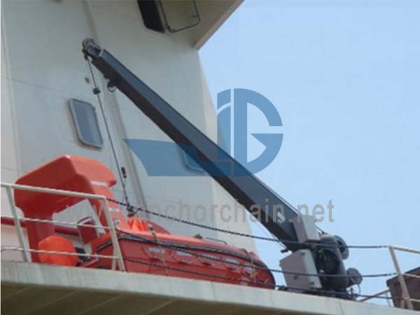 Pescante de bote de rescate de un solo brazo