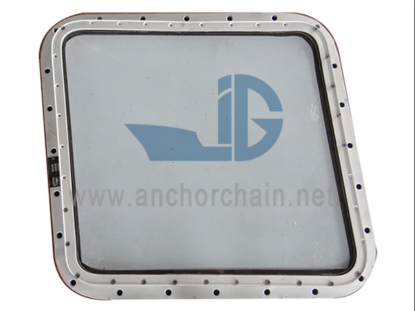 Ventana rectangular fija soldada de acero para caseta de rueda