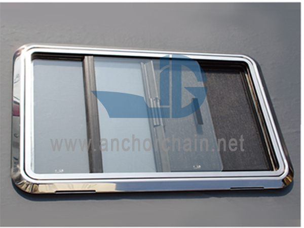 Ventana corrediza de tres paneles de aluminio para yates