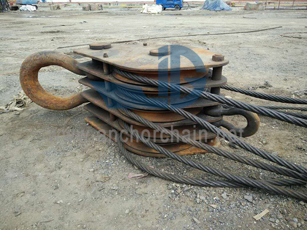 Bloque de cuerda de alambre de polea ZHC serie 6 para mandíbula de barco